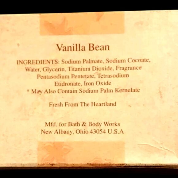Vintage! Bath And Body Works Moisturizing Cleansing Bar Soap Vanilla Bean Boxed - Picture 2 of 4